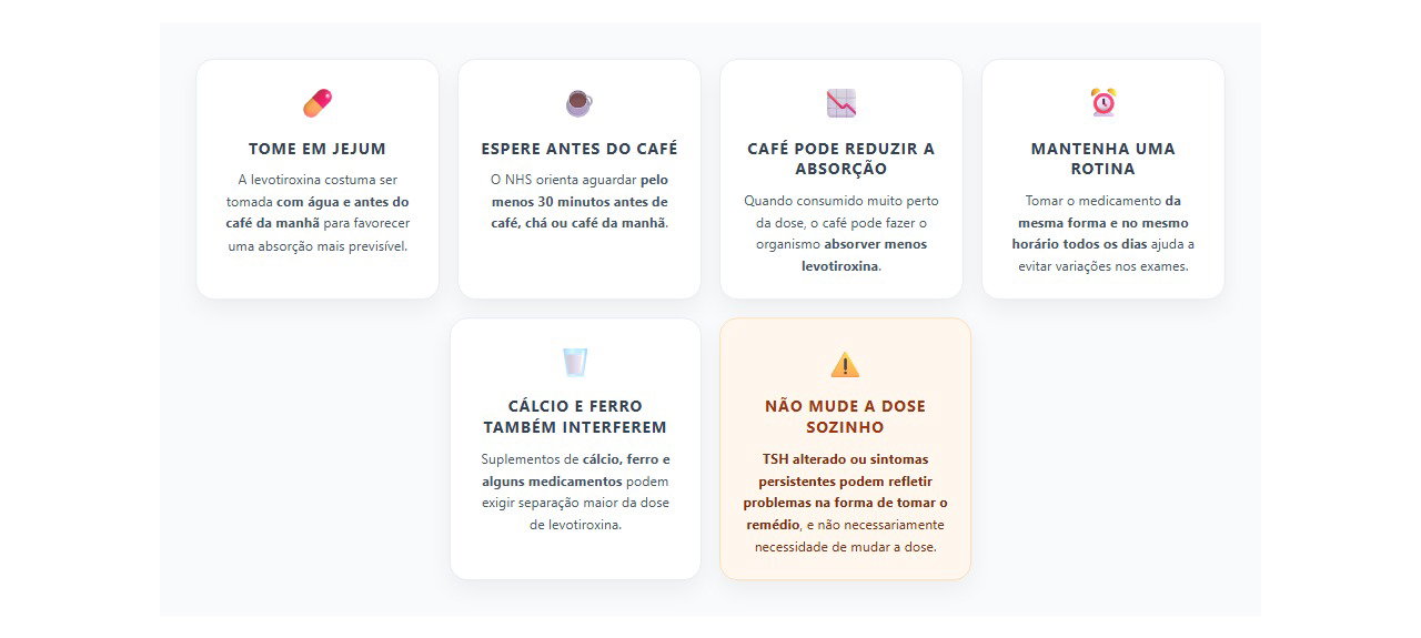 Levotiroxina e café: cuidados para não atrapalhar a absorção