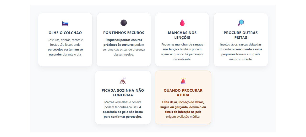 Sinais no colchão que podem indicar percevejos