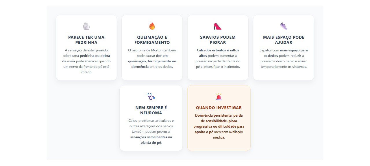Sensação de pedrinha no sapato: sinais que podem apontar para um nervo irritado