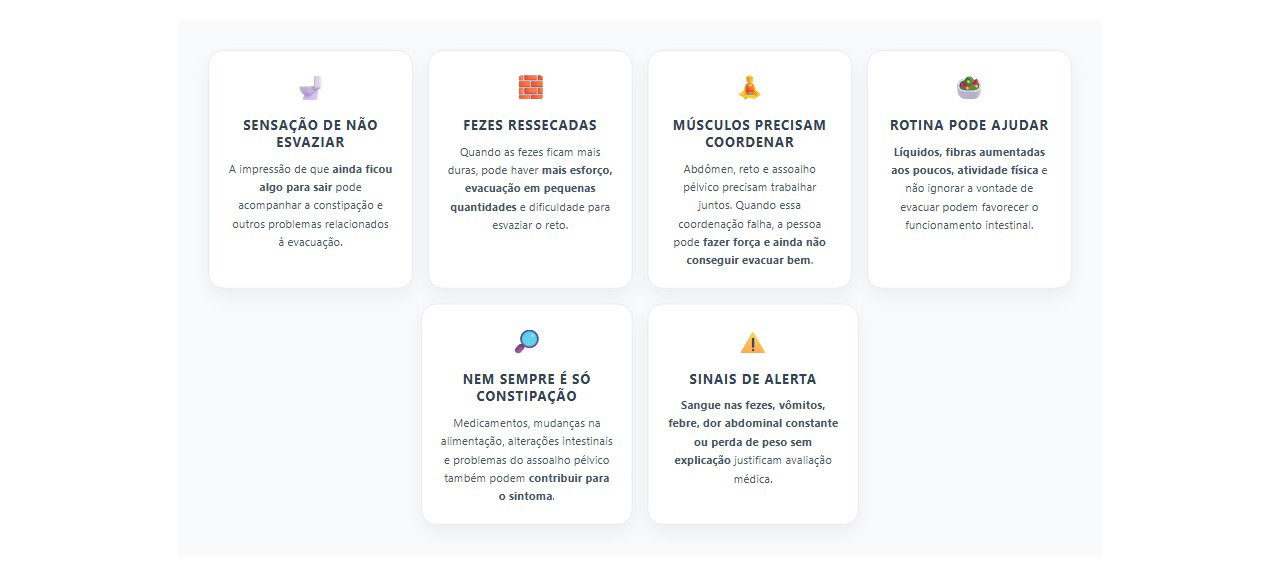 Evacuação incompleta: o que pode estar dificultando o esvaziamento do intestino