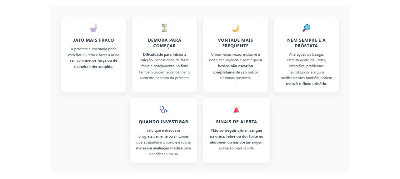 Jato urinário fraco: sinais de que a próstata pode estar envolvida
