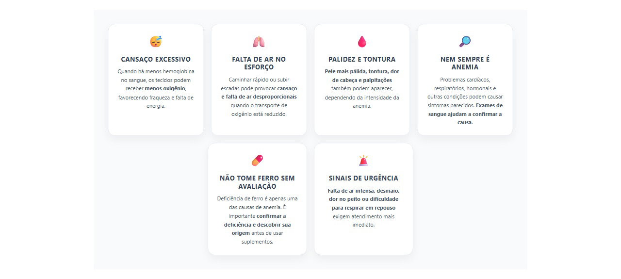 Cansaço, palidez e falta de ar: sinais que podem indicar anemia