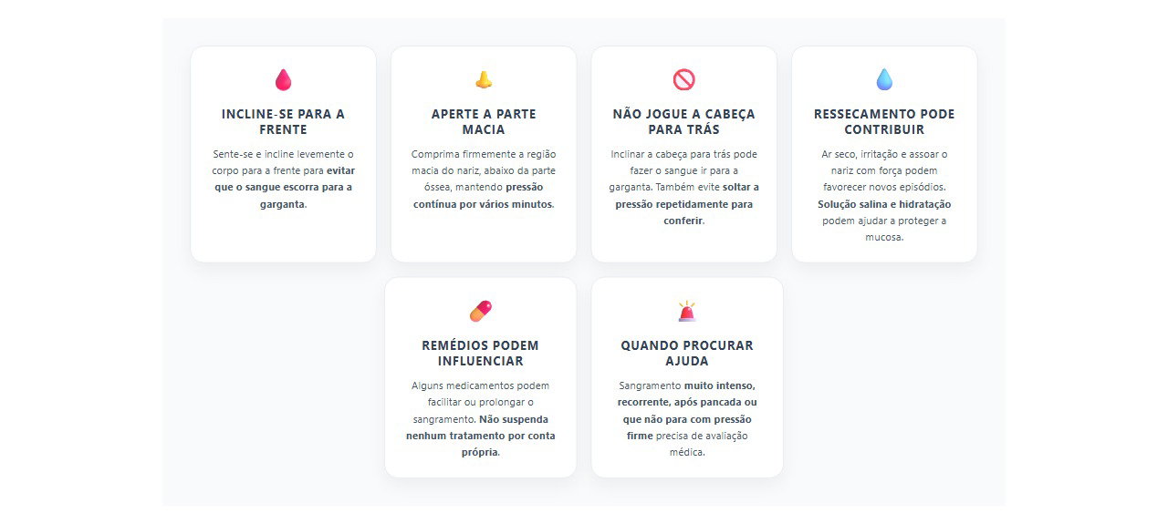 Sangramento nasal: o que fazer na hora e quando procurar avaliação
