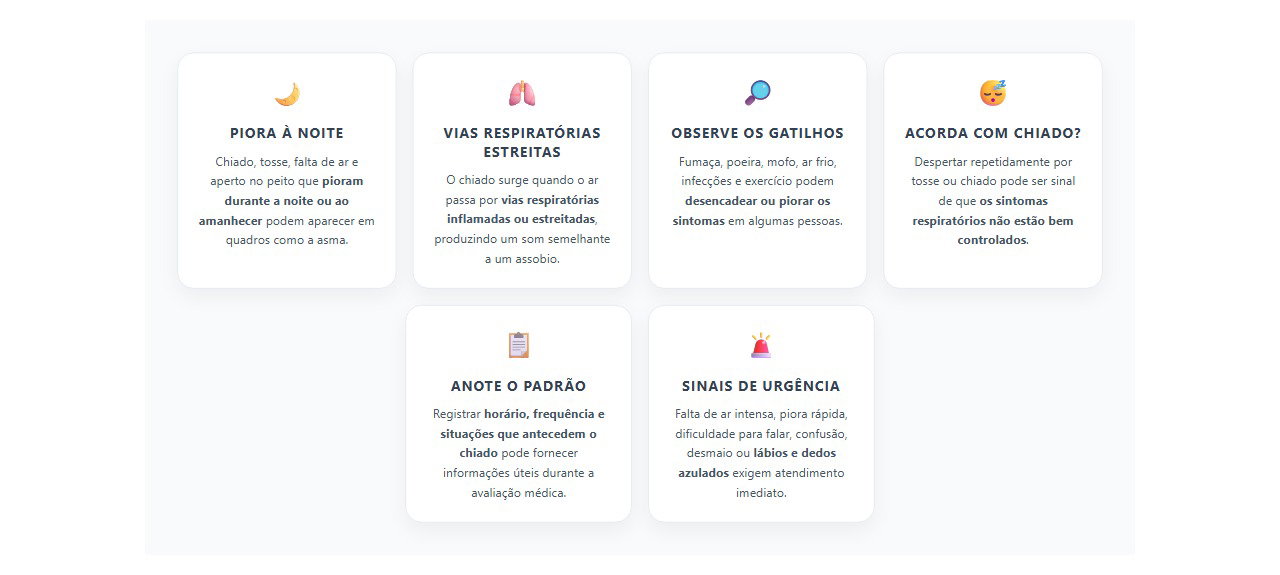 Chiado à noite: sinais que ajudam a entender quando a respiração merece atenção