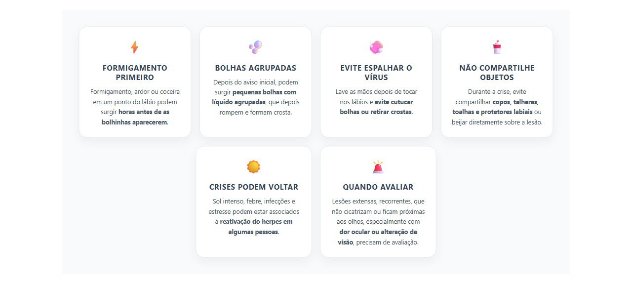 Formigamento antes das bolhas: sinais que combinam com herpes labial