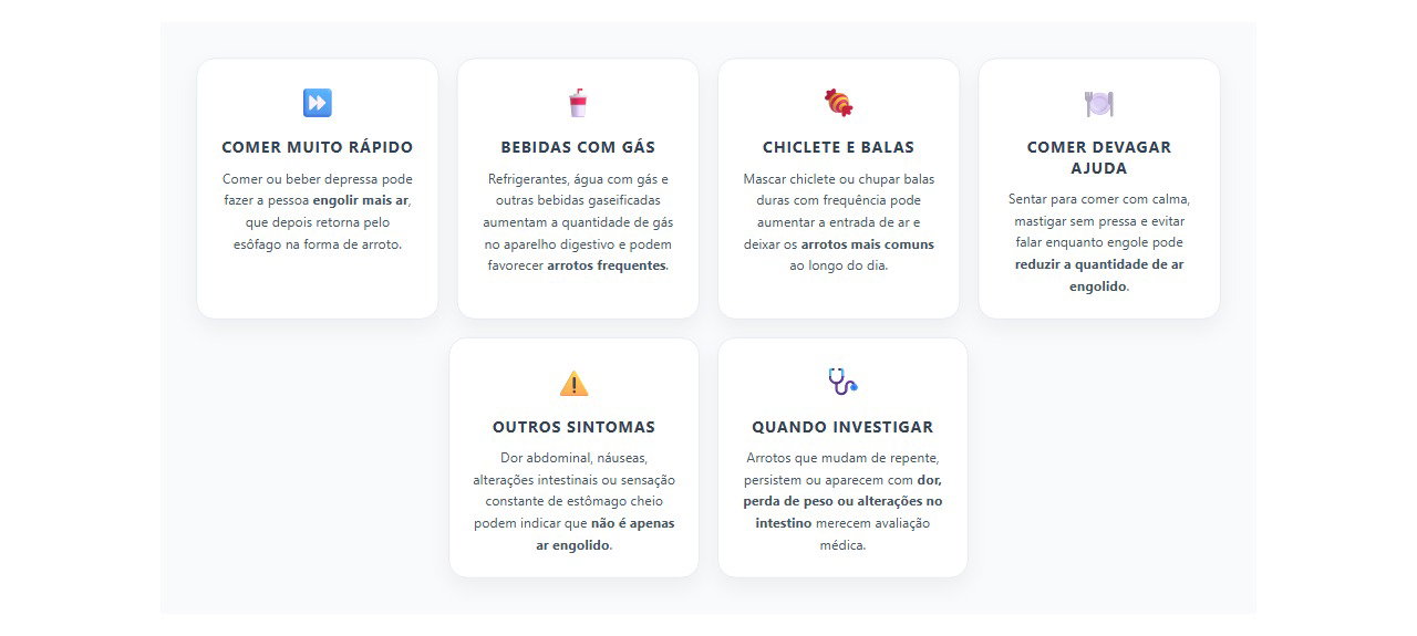 Arrotos frequentes: hábitos que podem estar aumentando o ar no estômago