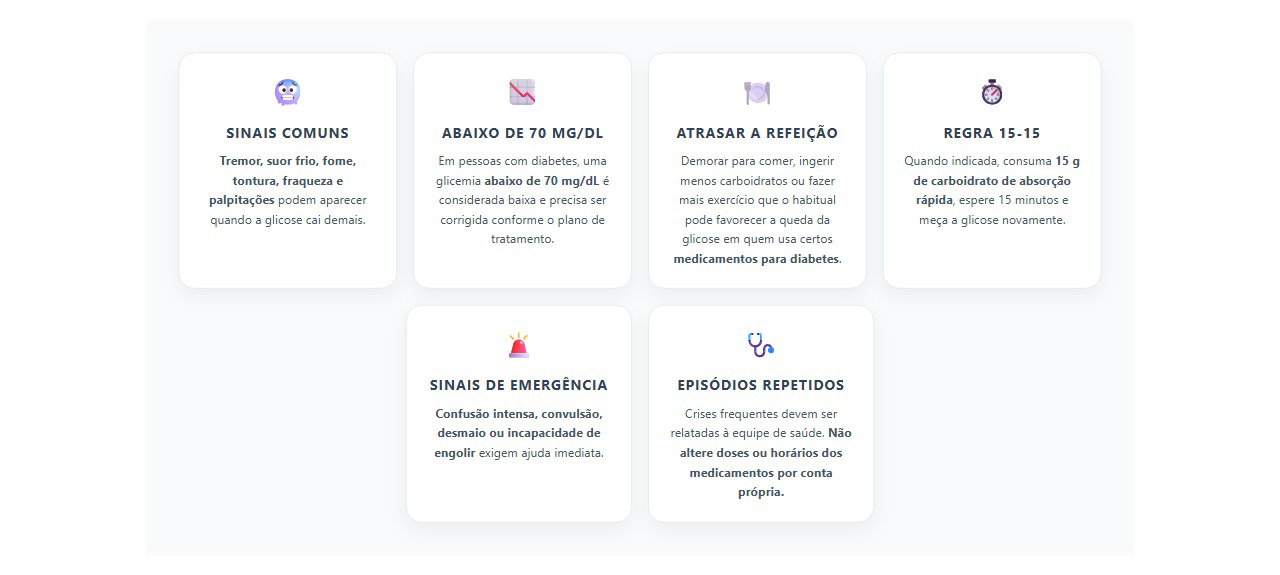Açúcar baixo: sinais, o que fazer e quando é emergência