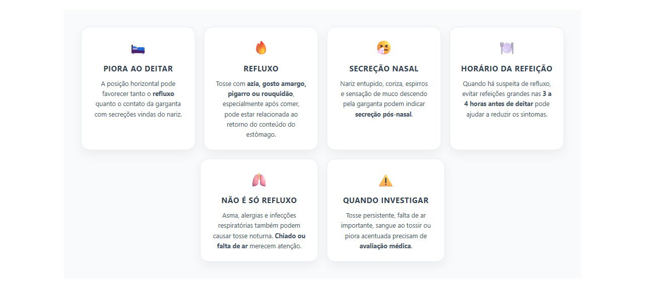 Tosse ao deitar: 6 pistas para entender o que pode estar por trás