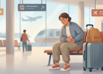 Mudanças de rotina durante viagens podem favorecer prisão de ventre mesmo em quem costuma evacuar normalmente.