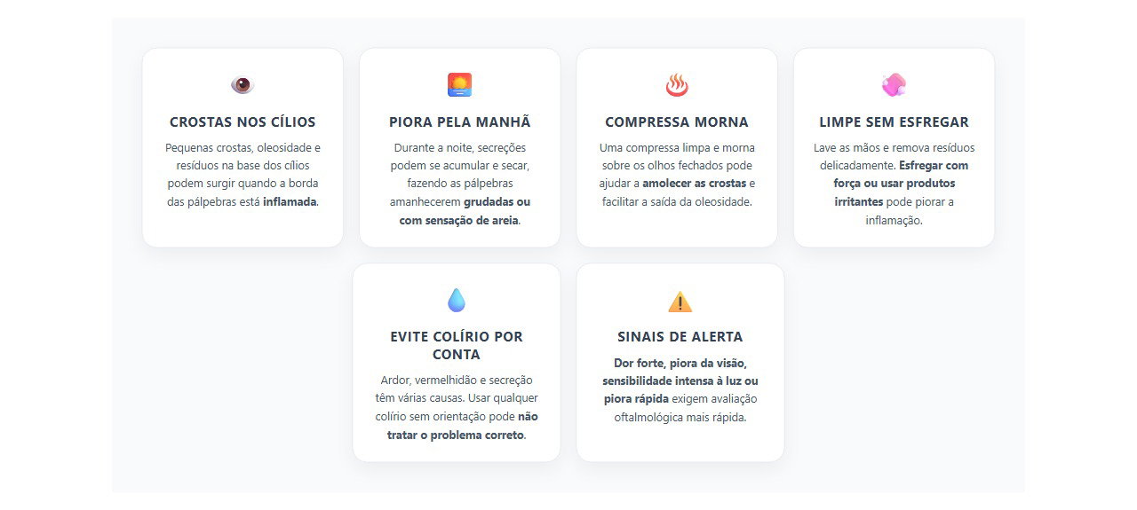 Pálpebras grudadas ao acordar: 6 sinais de blefarite e como cuidar