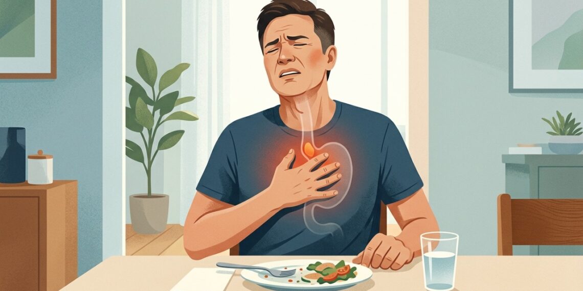 Sentir comida parada na garganta ou no peito pode ser um sinal de dificuldade para engolir.