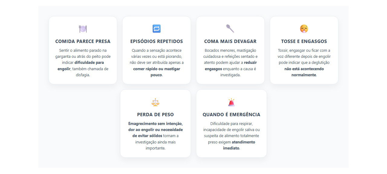 Comida parece parar no peito: 6 sinais de que a deglutição merece investigação