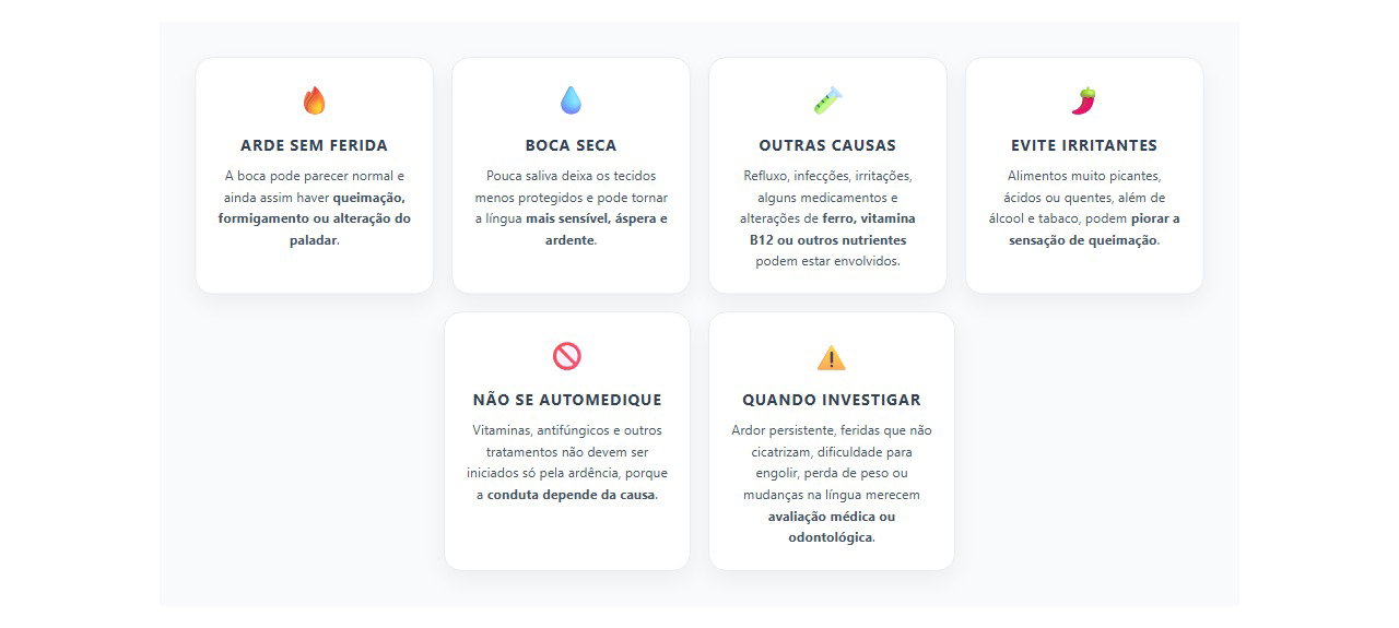 Língua ardendo sem ferida: 6 causas e sinais que merecem avaliação