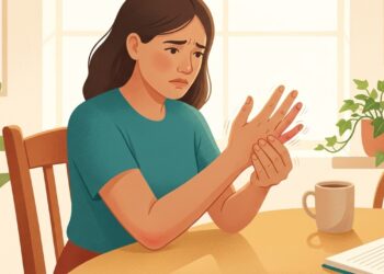 Dormência no mindinho e no anelar pode piorar quando o cotovelo permanece dobrado por muito tempo.