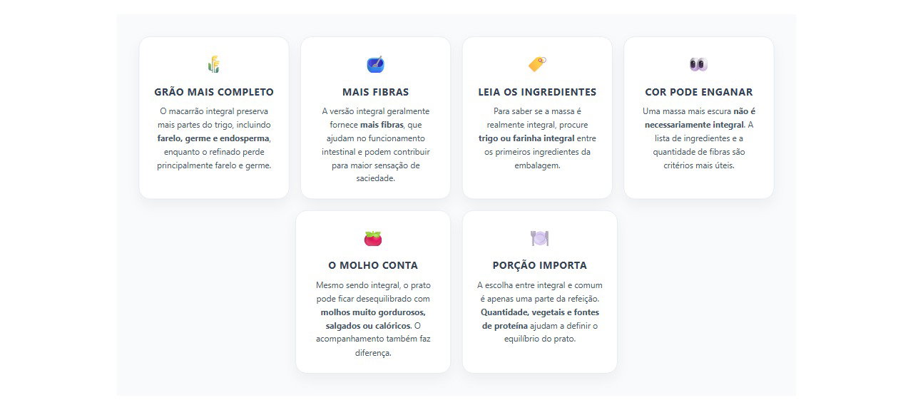 Macarrão integral ou comum: 6 diferenças que mudam o prato