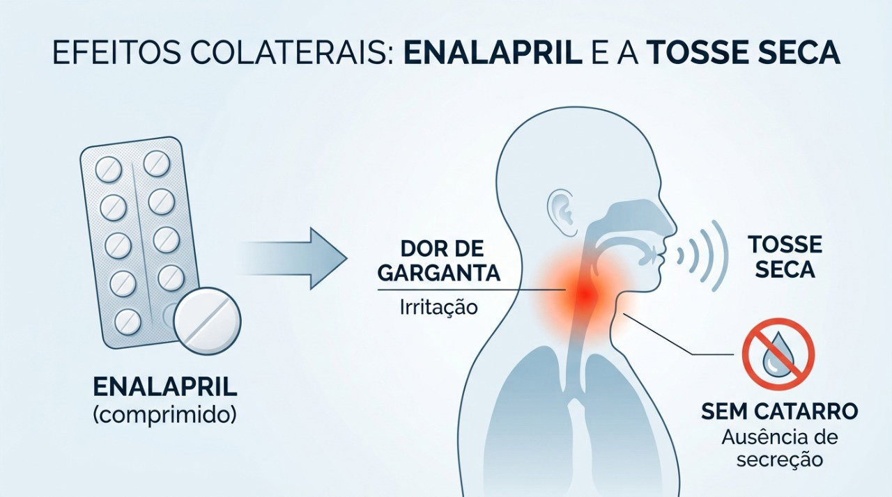 A tosse causada por inibidores da ECA costuma ser seca, irritativa e sem catarro importante.