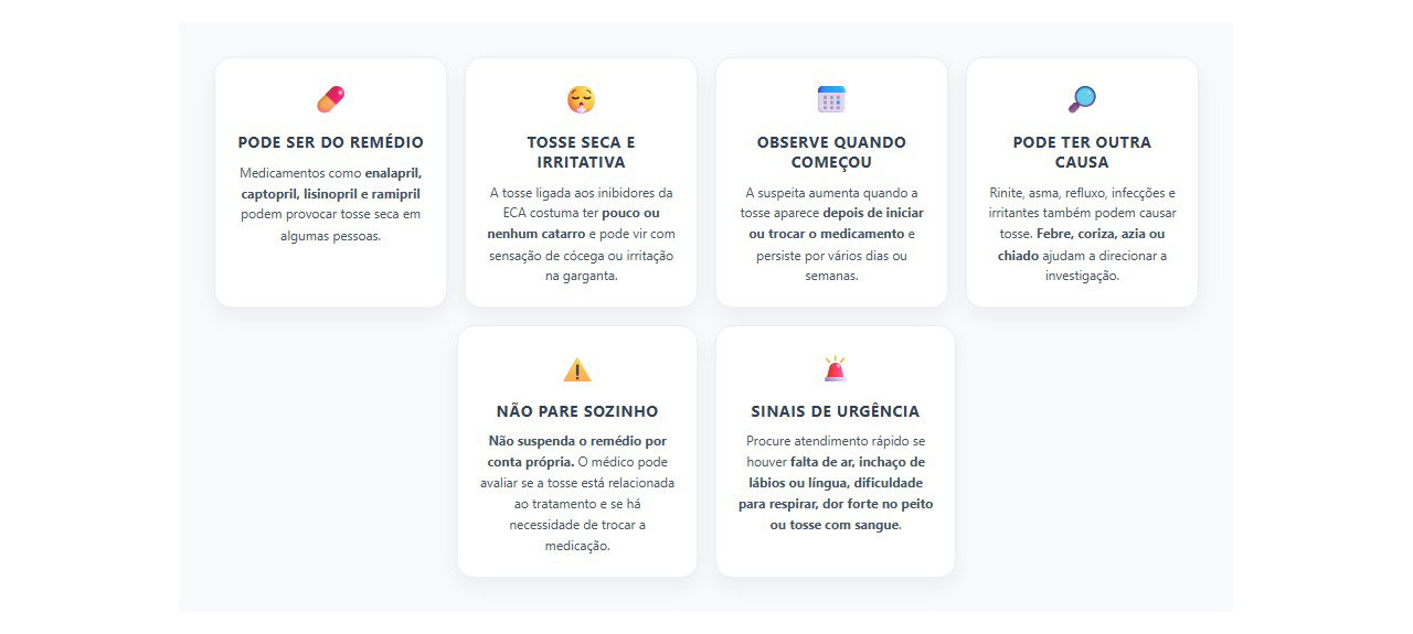 Tosse seca após remédio de pressão: 6 sinais para observar