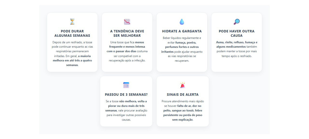 Tosse depois do resfriado: 6 sinais para saber quando esperar e quando investigar