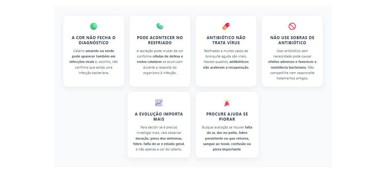 Catarro amarelo ou verde: 6 fatos antes de pensar em antibiótico