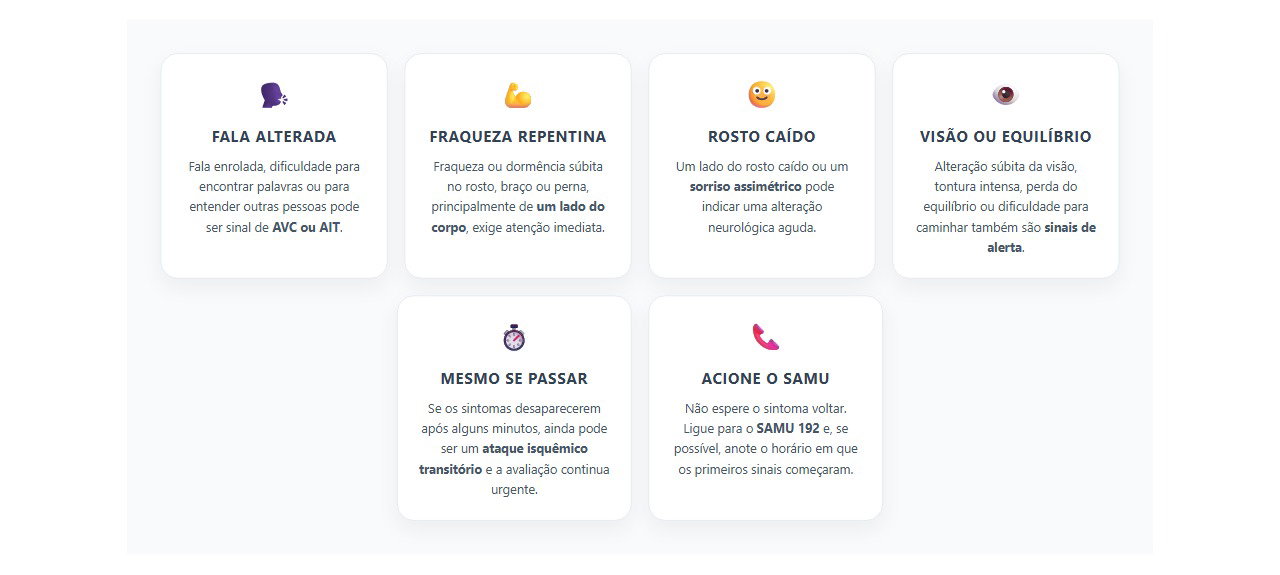Sinais de alerta de AVC que exigem ação imediata