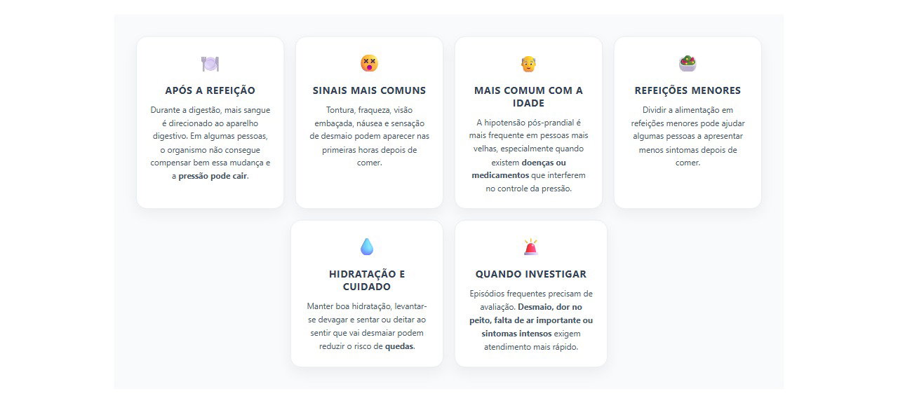 Tontura depois do almoço: sinais de que a pressão pode estar caindo