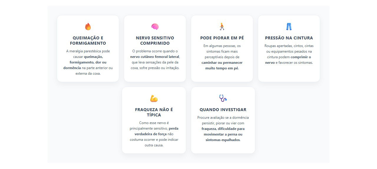 Queimação e dormência na coxa: quando pode ser um nervo comprimido