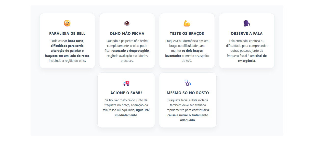 Rosto fraco de repente: sinais de paralisia facial e de emergência