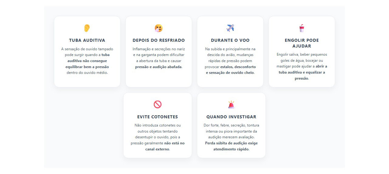 Ouvido tampado após resfriado ou avião: o que pode ajudar