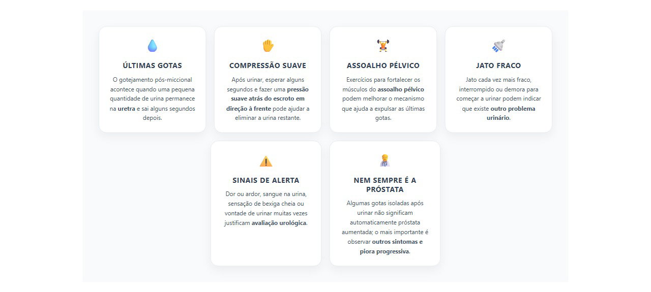 Gotejamento depois de urinar: quando é comum e quando investigar