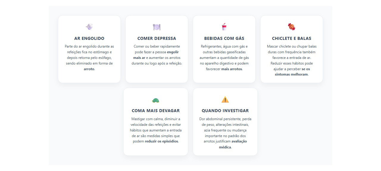 Arrotos frequentes após comer: hábitos que podem aumentar o problema