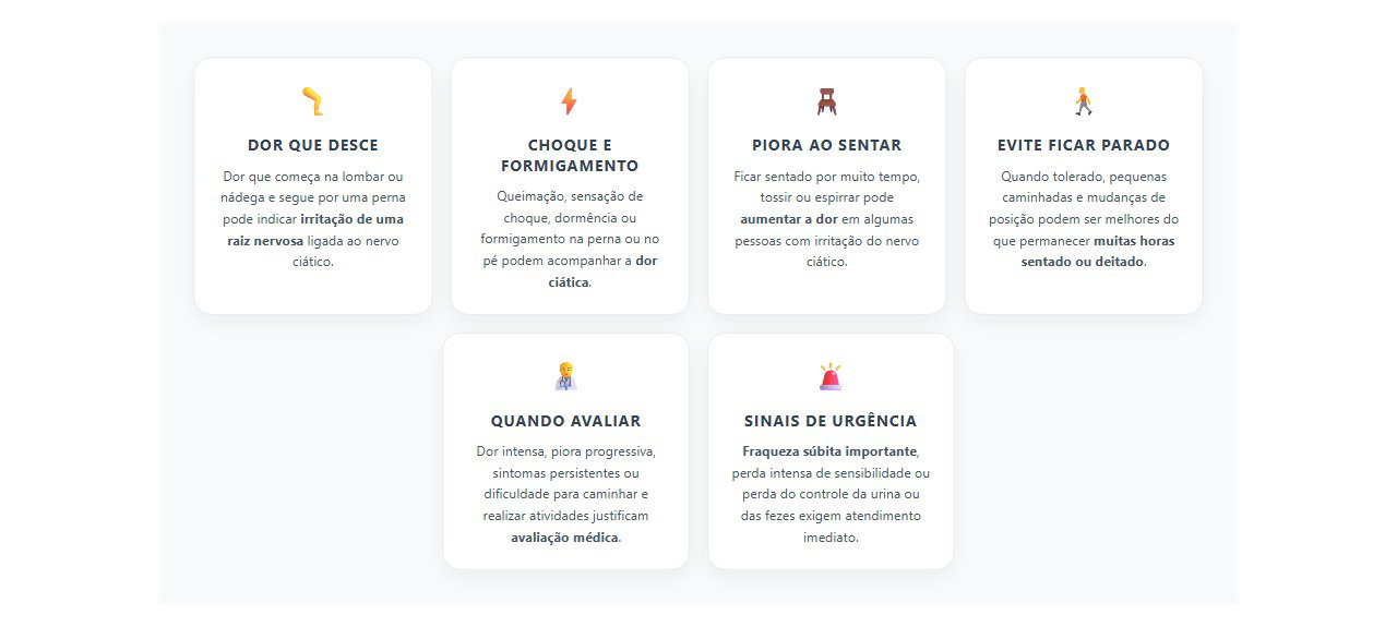 Dor ciática: sinais de irritação do nervo e quando procurar ajuda