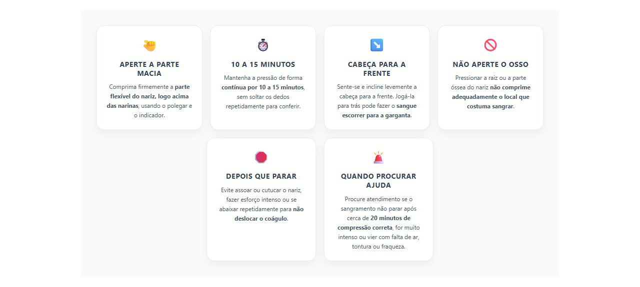 Sangramento nasal: o jeito certo de apertar e quando procurar ajuda