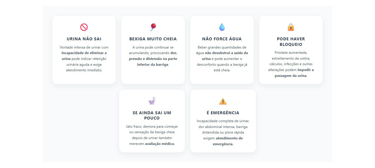 Não consegue urinar: sinais de retenção urinária que exigem urgência