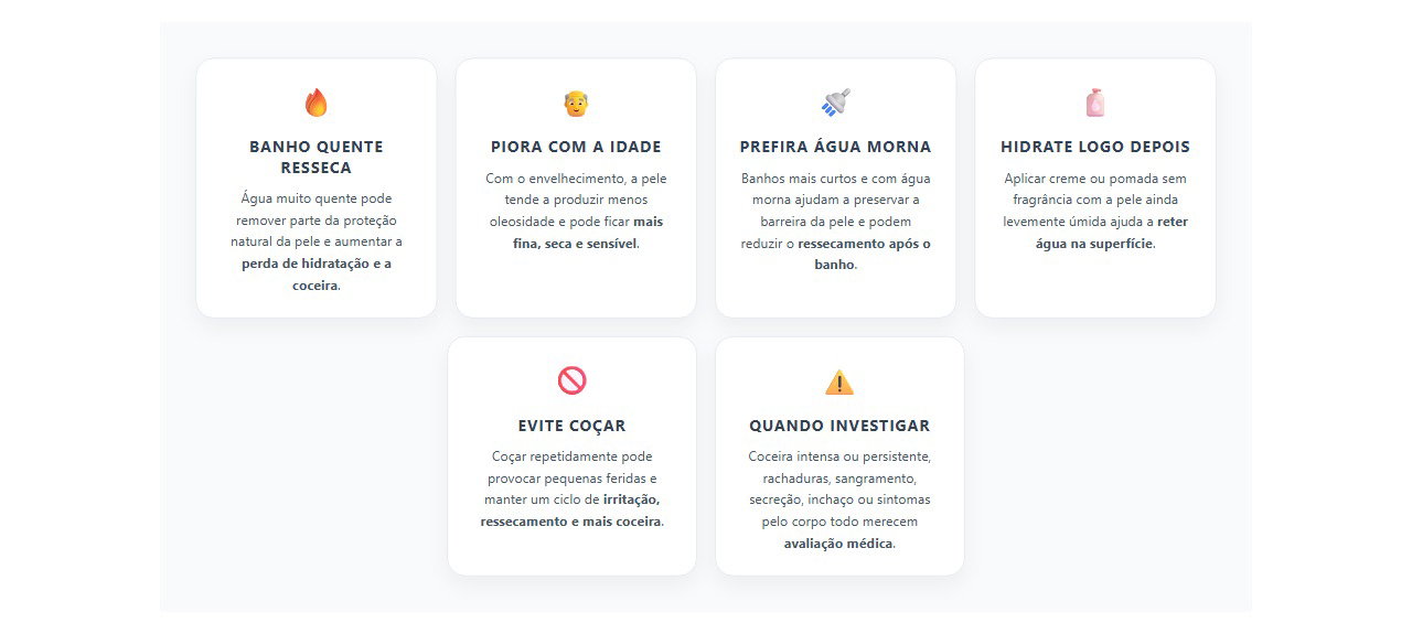 Coceira nas pernas após o banho: como aliviar a pele seca