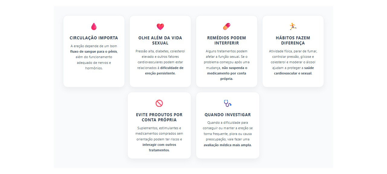 Dificuldade de ereção frequente: quando investigar a saúde geral