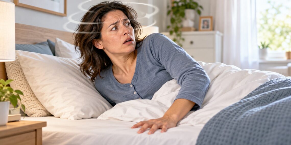 Tontura breve ao virar na cama pode estar relacionada a alterações do ouvido interno.