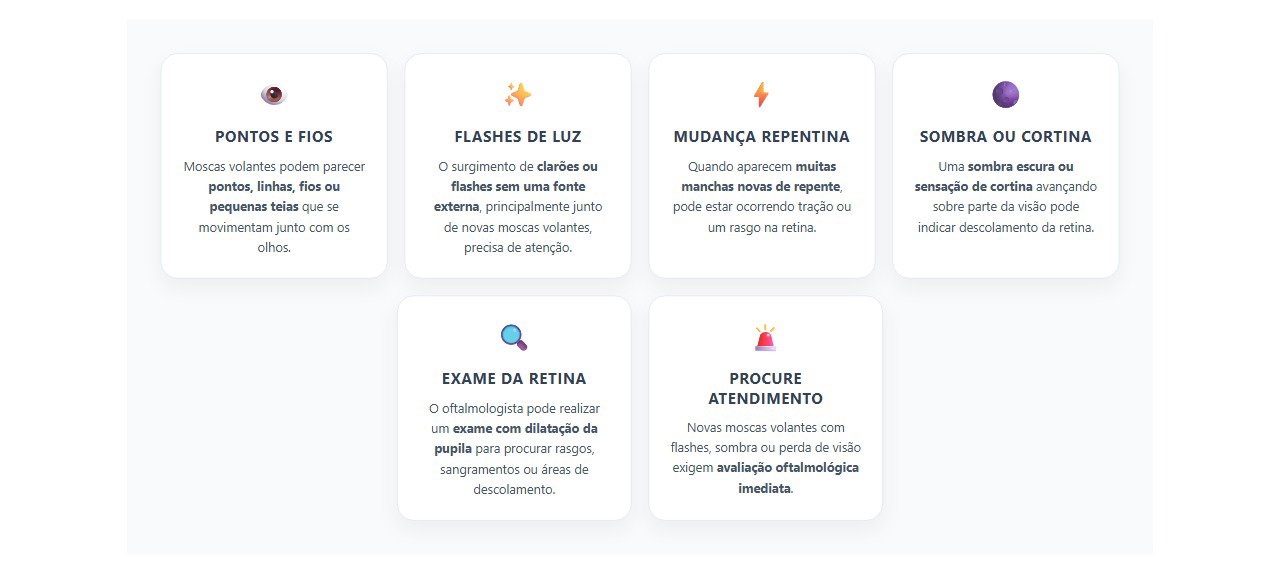 Moscas volantes com flashes: sinais de alerta para a retina