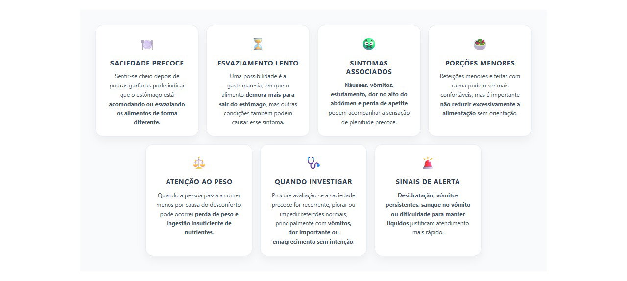 Saciedade precoce: quando ficar cheio com poucas garfadas merece atenção