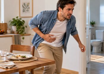 A vontade de evacuar logo após comer pode acontecer por uma resposta normal do intestino.
