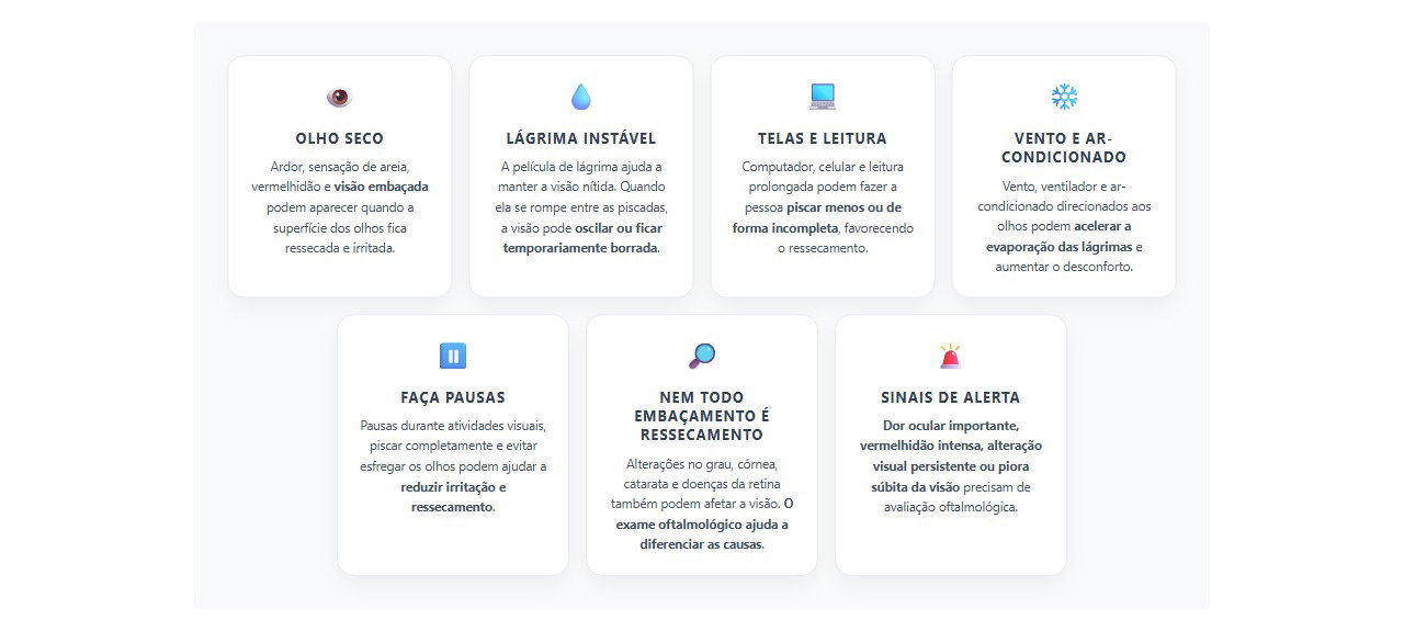 Olhos ardendo e visão embaçada: quando o ressecamento pode ser a causa