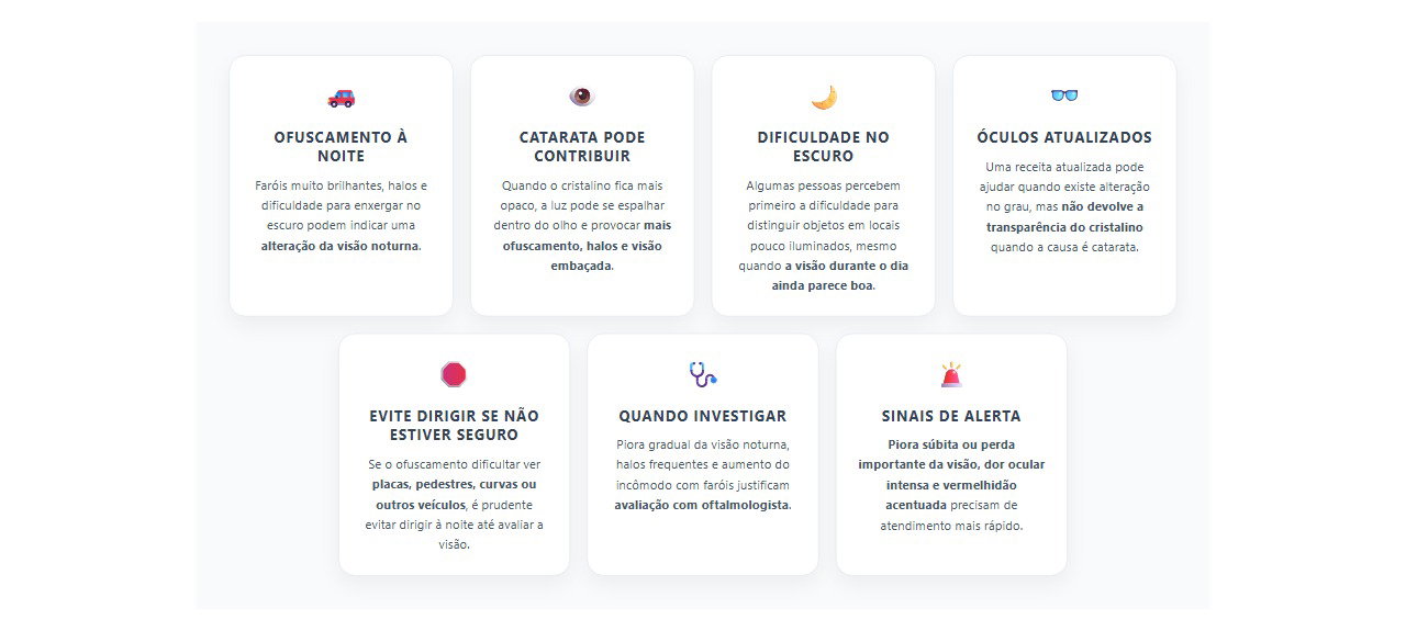 Faróis incomodando à noite: quando a visão precisa ser avaliada