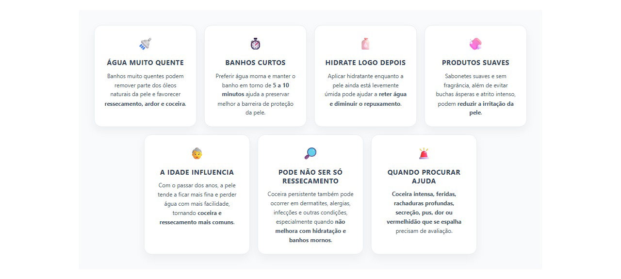 Pele ressecada após o banho: hábitos que pioram e o que pode ajudar
