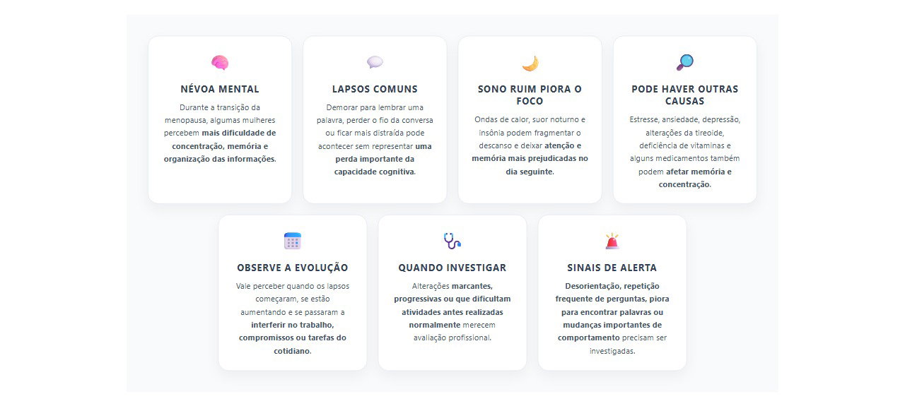 Esquecimento na menopausa: quando a névoa mental é comum e quando investigar