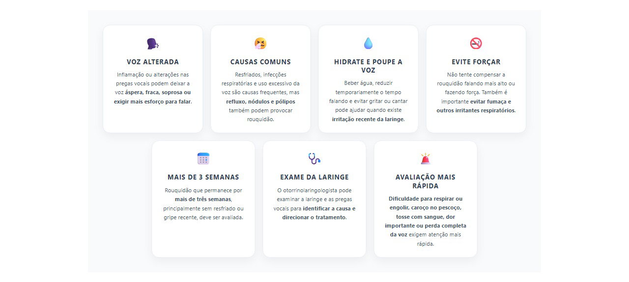 Rouquidão por mais de 3 semanas: sinais de que a voz precisa ser avaliada