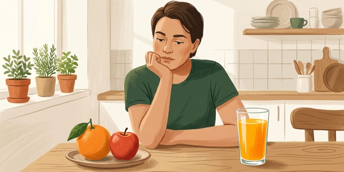 A fruta inteira costuma proporcionar mais saciedade e uma elevação mais gradual da glicose do que o suco.