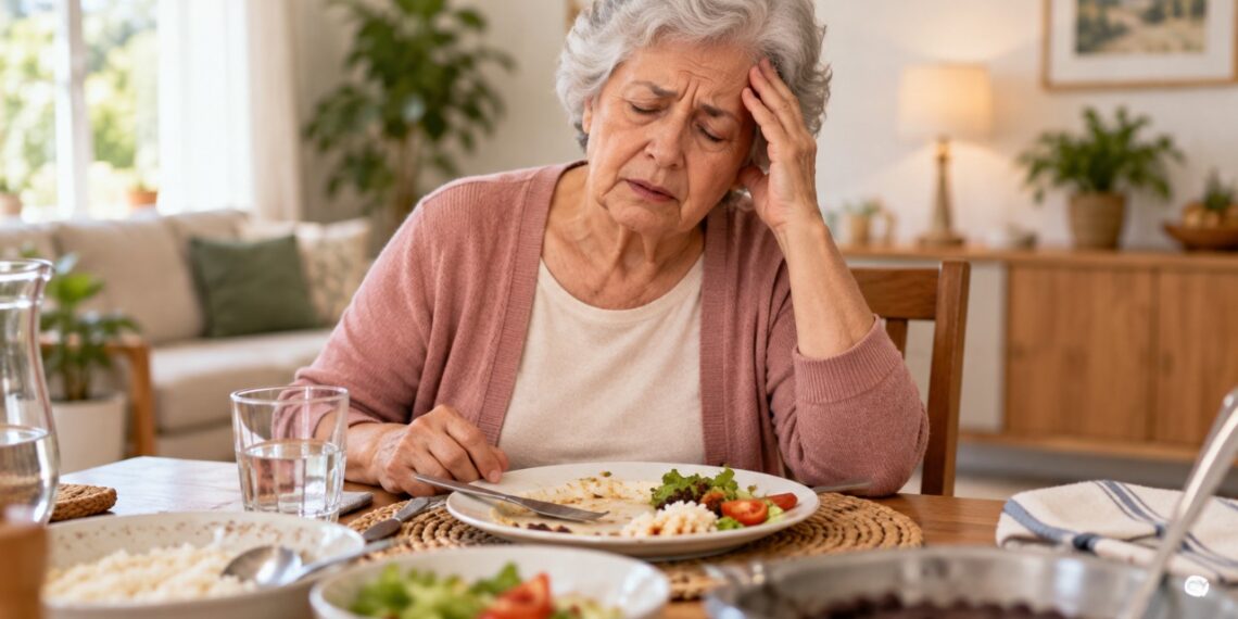 A tontura depois de comer pode acontecer quando a pressão cai durante o período de digestão.