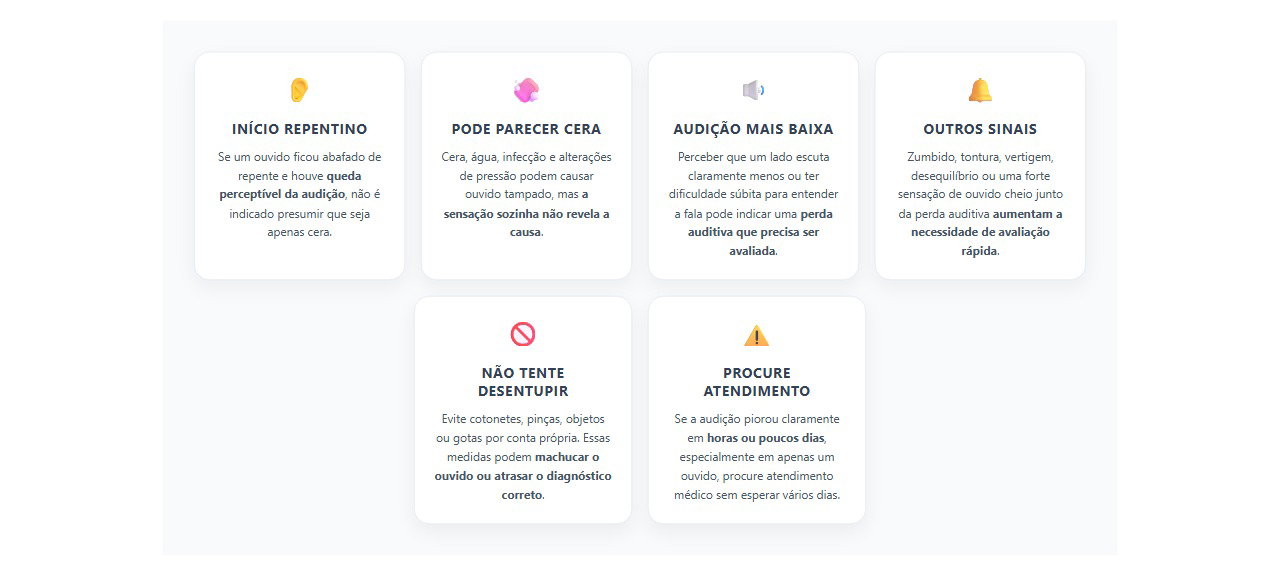 Ouvido abafado de repente: sinais de que pode não ser apenas cera