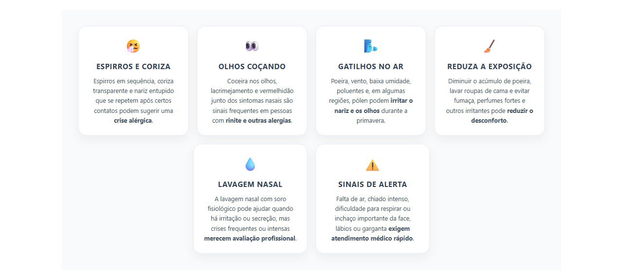 Primavera e alergia: sinais que ajudam a reconhecer uma crise