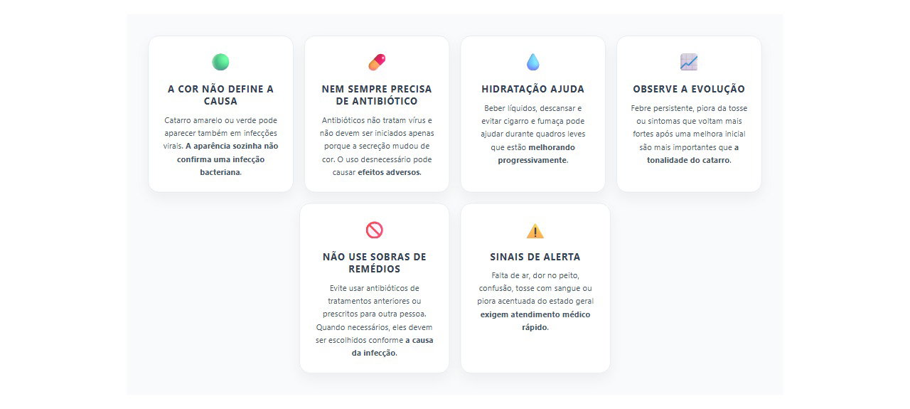 Catarro verde ou amarelo: o que realmente indica necessidade de atenção