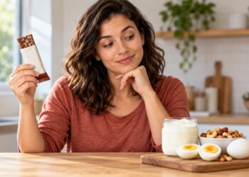 Barras de proteína podem ser práticas, mas não precisam substituir alimentos comuns no dia a dia.